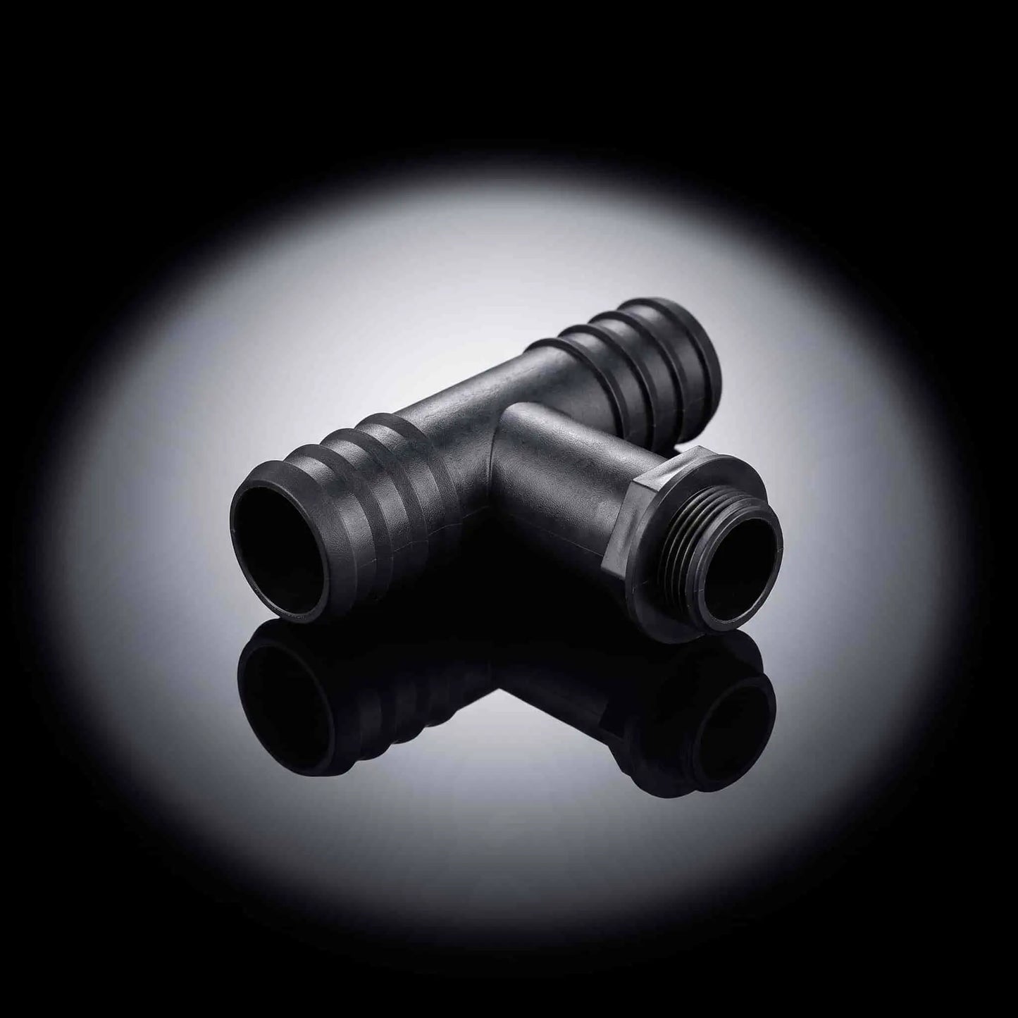 IWS Pro Tee Fitting | 25mm Triple Barbed | Flood & Drain Irrigation Connector