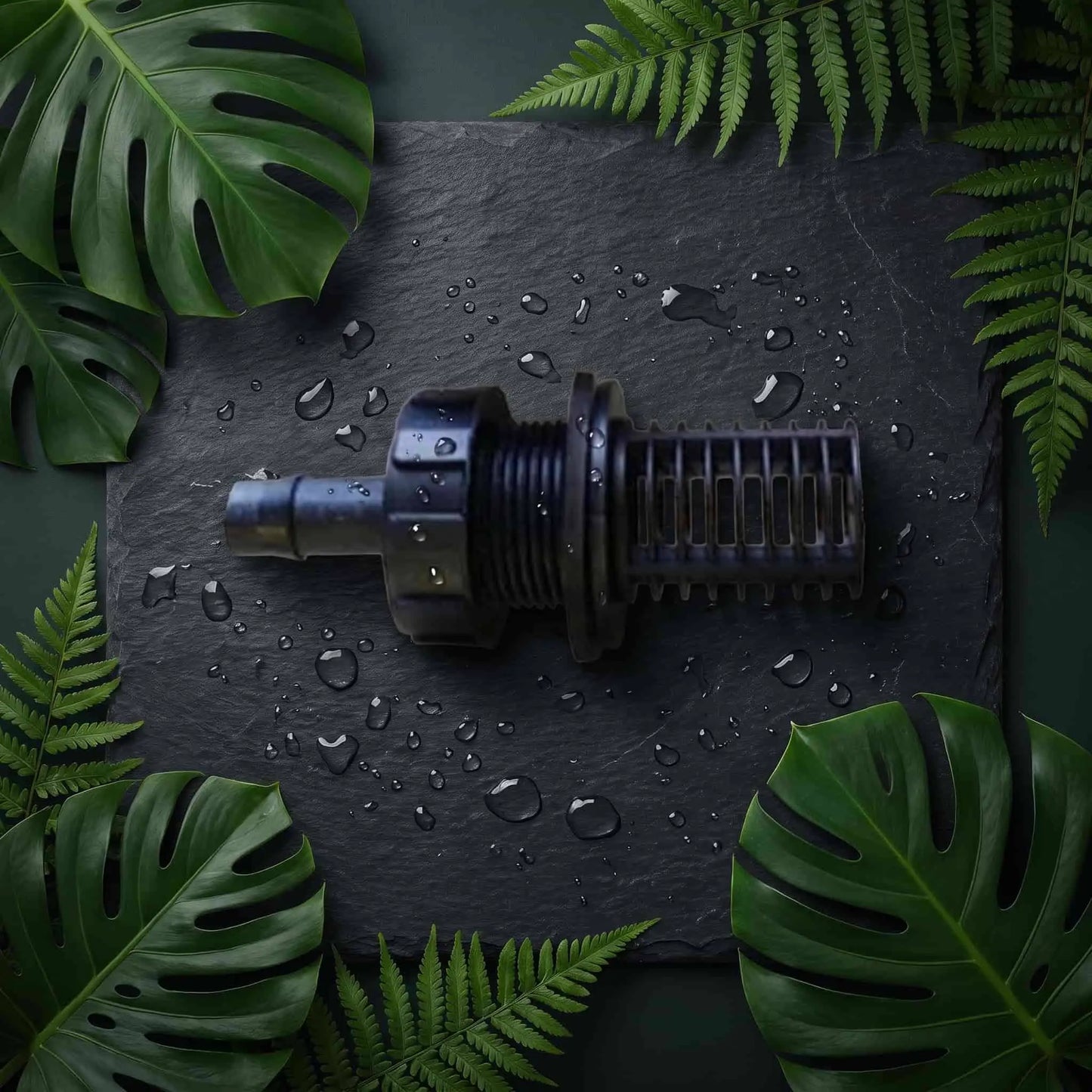 Flood & Drain Overflow Fitting Set Short | 13mm Inlet | Ebb & Flow Hydroponic Tray Fitting