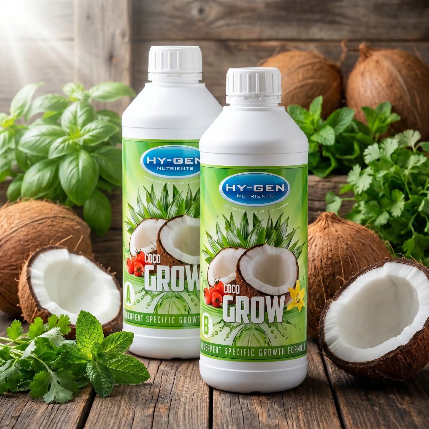 Hy-Gen CoCo Grow | 2x1L, 2x5L, 2x20L | Two Part Coco Veg Nutrient A and B