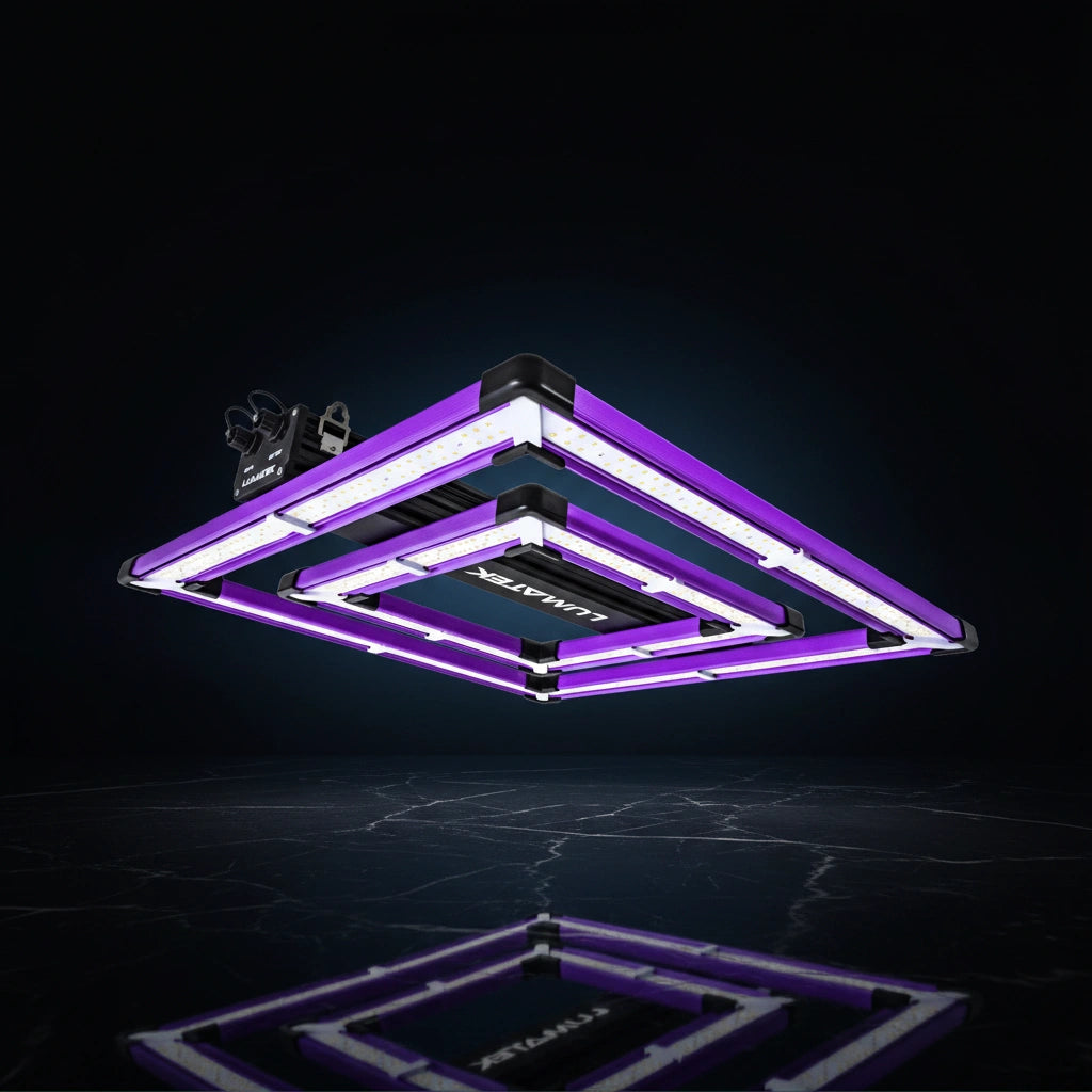 Lumatek ATS Pro 200W LED Grow Light | 508 μmol/s | 2.5 μmol/J | IP65 | Fanless | 0.8×0.8m