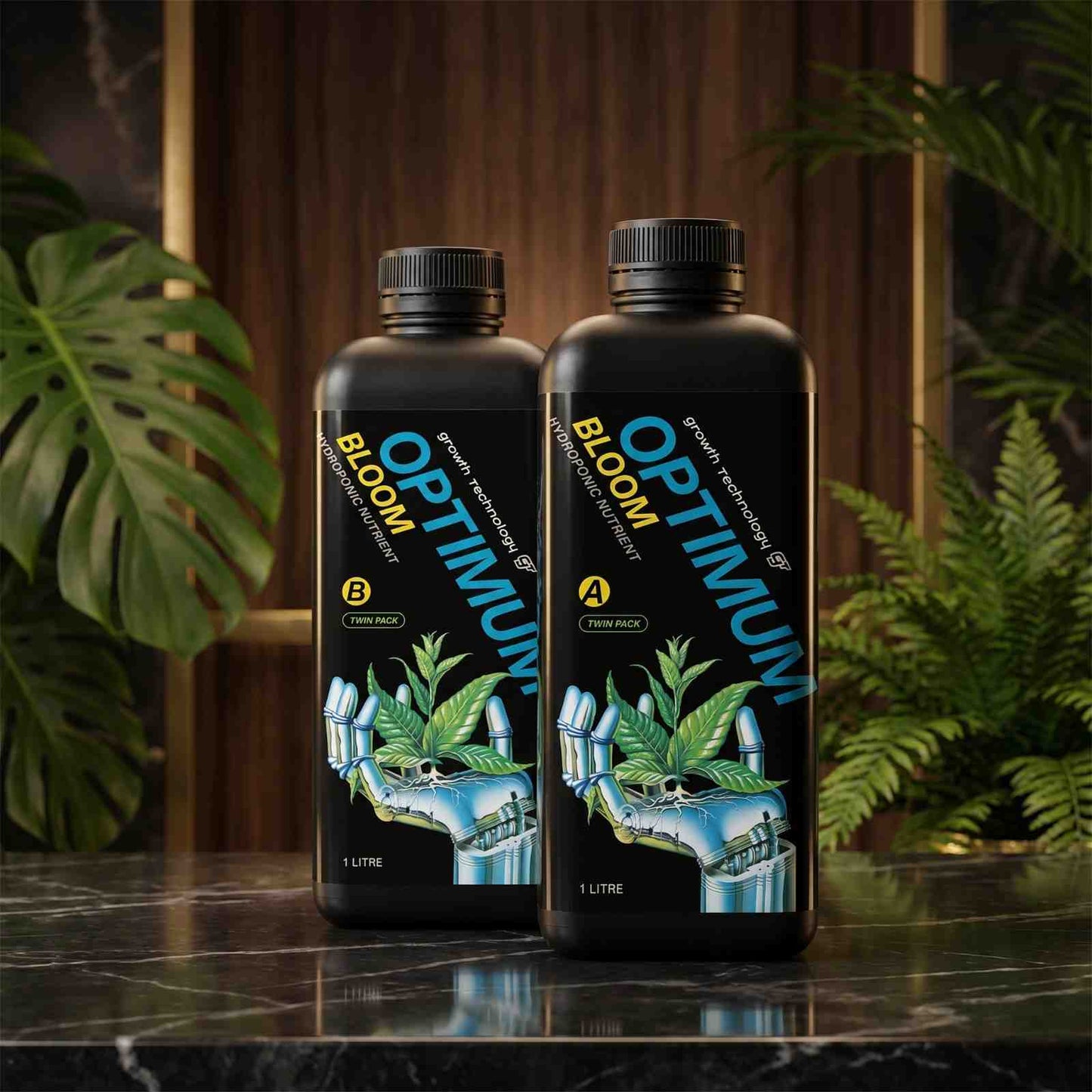 Growth Technology Optimum Bloom A & B | 2-Part Flowering Nutrient | 2x1L, 2x5.5L, 2x20L