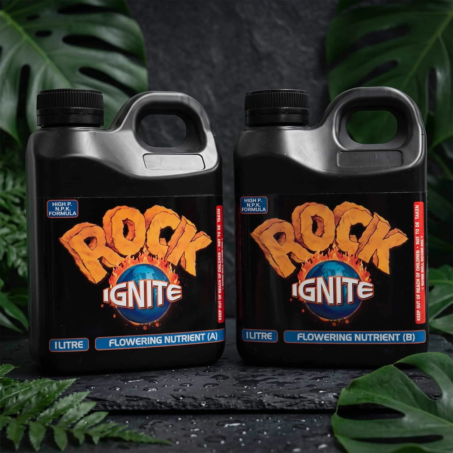 Rock Nutrients Rock Ignite Bloom A + B | 2 x 1L, 2 x 5L, 2 x 20L | Two Part Flowering Nutrient