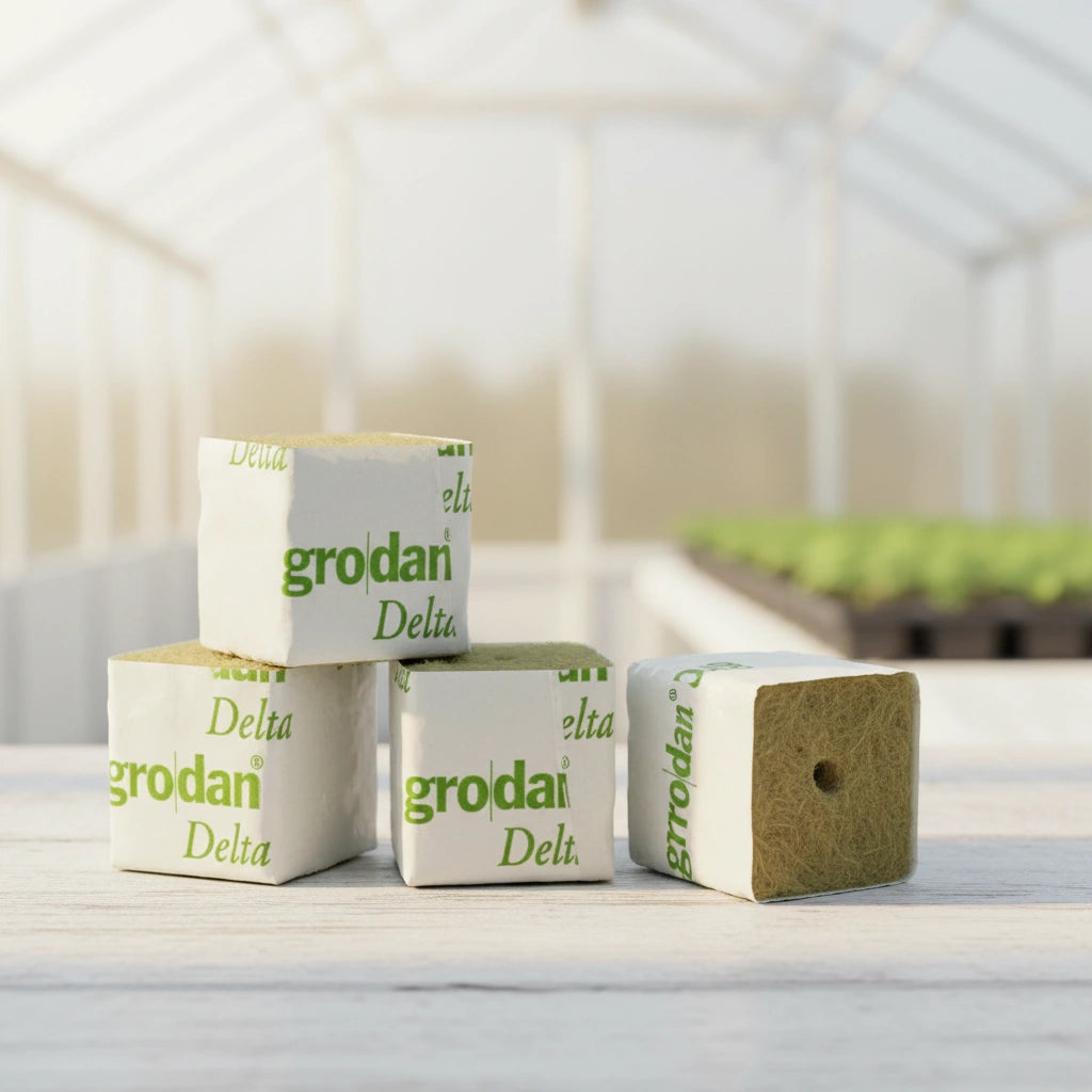 Grodan Delta 4G Rockwool Cube 75mm x 75mm Wrapped | No Hole | 6 Pack