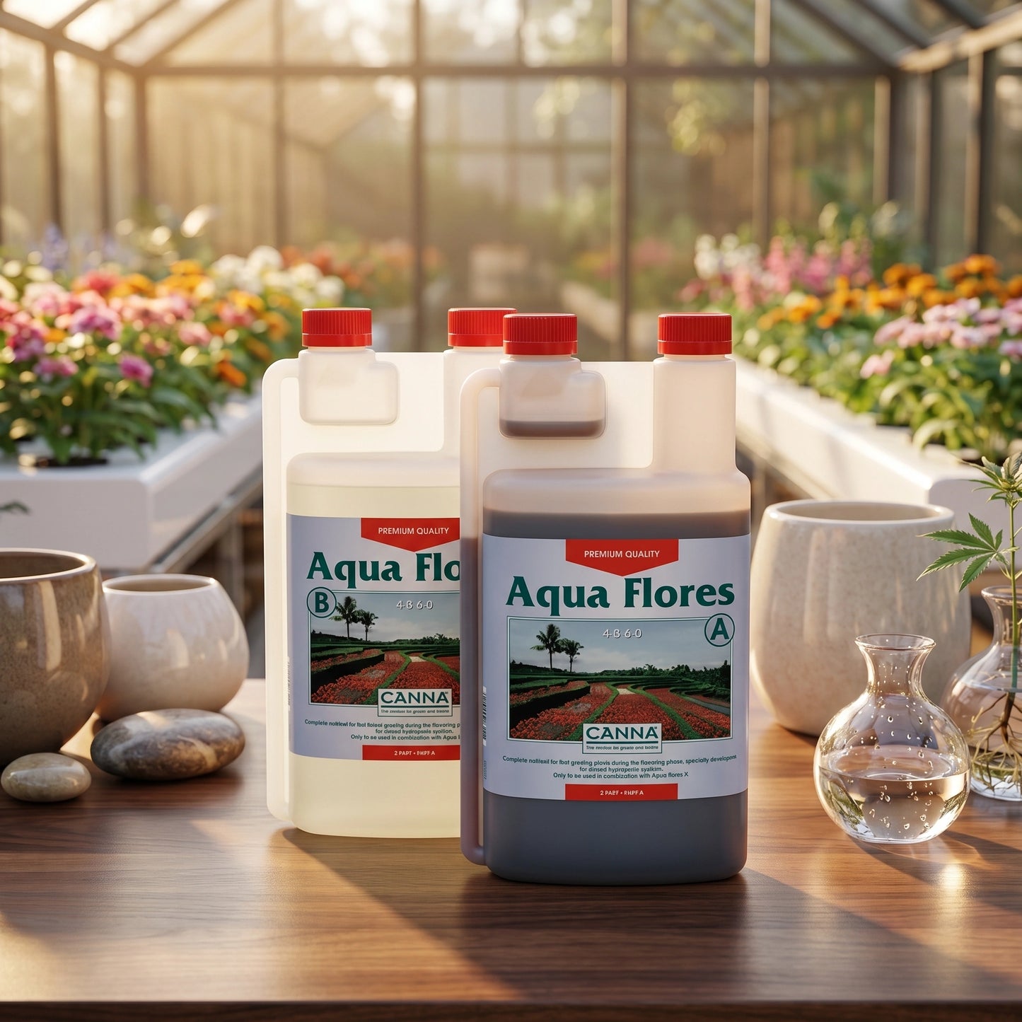 CANNA Aqua Flores A+B Hydroponic Bloom Nutrient | Recirculating Systems | 2x1L & 2x5L