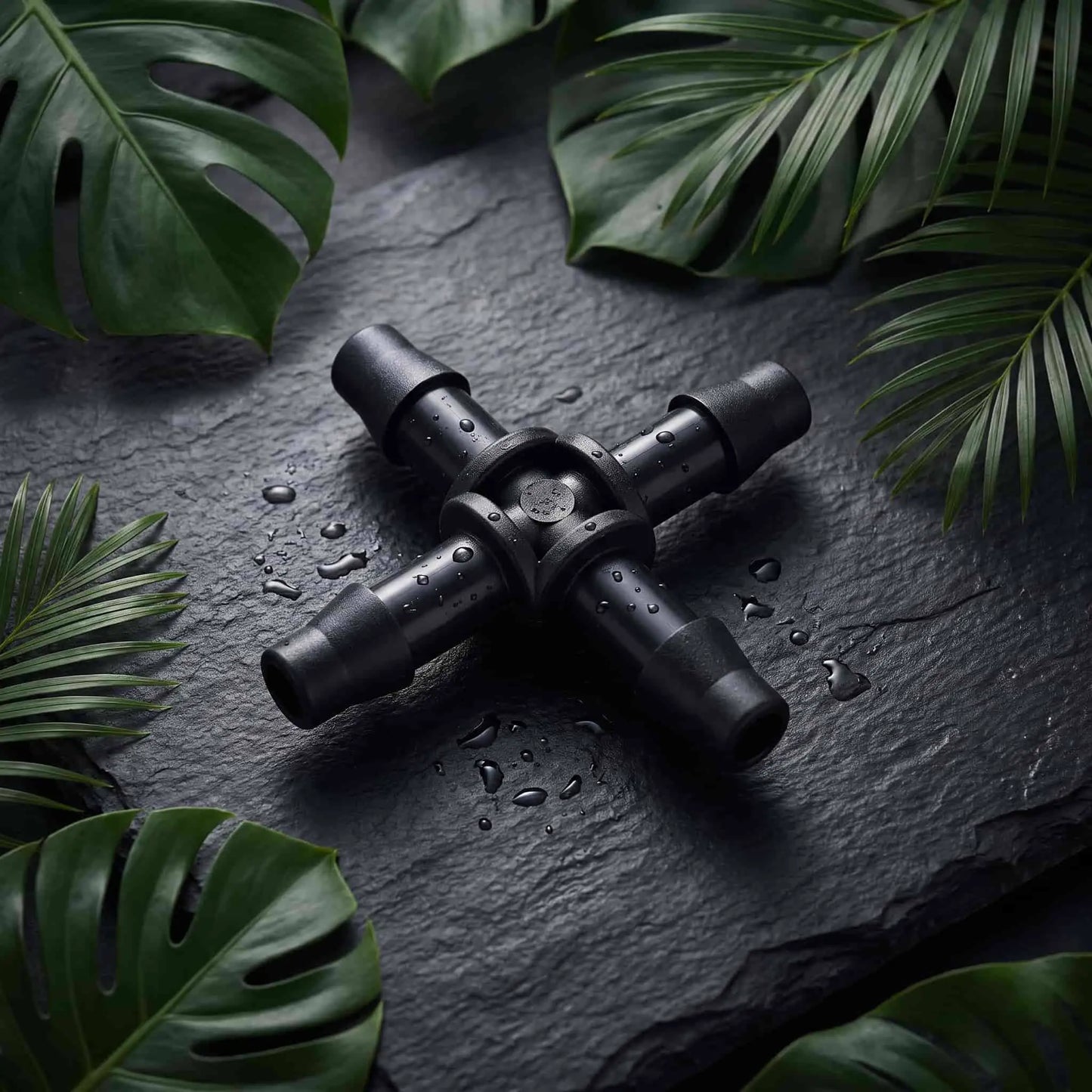 Barbed Cross Fitting | 4mm, 13mm, 19mm, 25mm | 4-Way Irrigation Connector