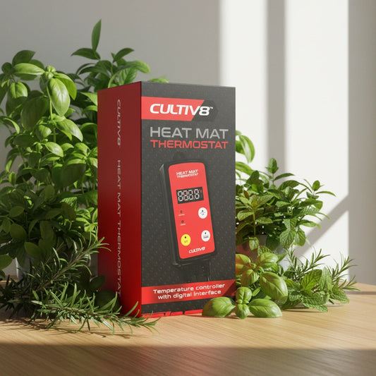 Cultiv8 Heat Mat Thermostat | Digital Temperature Controller for Propagation