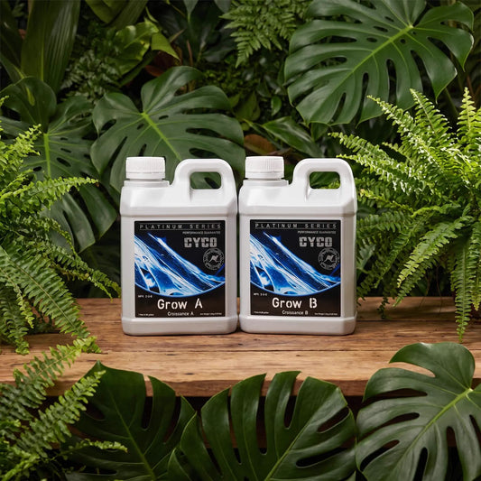 Cyco Platinum Series Grow A and B | 2 x 1L, 2 x 5L, 2 x 20L | Premium Two-Part Veg Nutrient