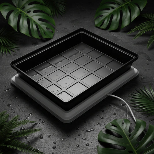 Heat 'n' Grow Solid Black Catchment Tray | 385 x 320 x 50mm | Propagation & Hydroponic Drip Tray