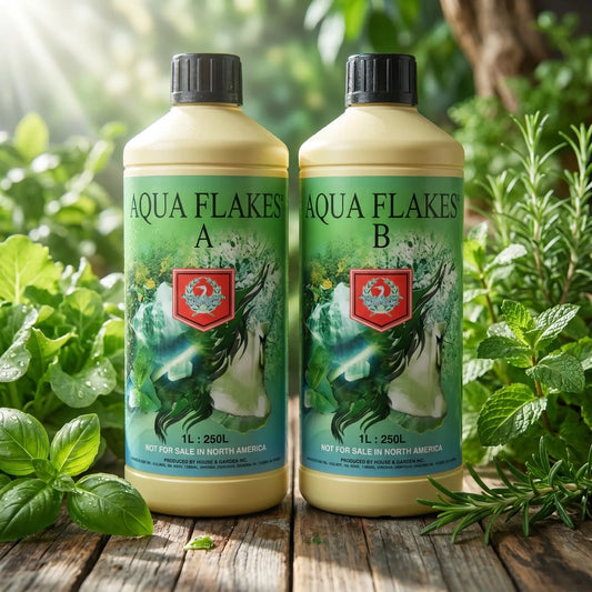 House & Garden Aqua Flakes A+B | Base Nutrient for Recirculating Hydroponic Systems | 1L to 20L