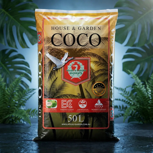House & Garden Coco Coir 50L | Premium Buffered Coco Substrate for Hydro and Soil Grows