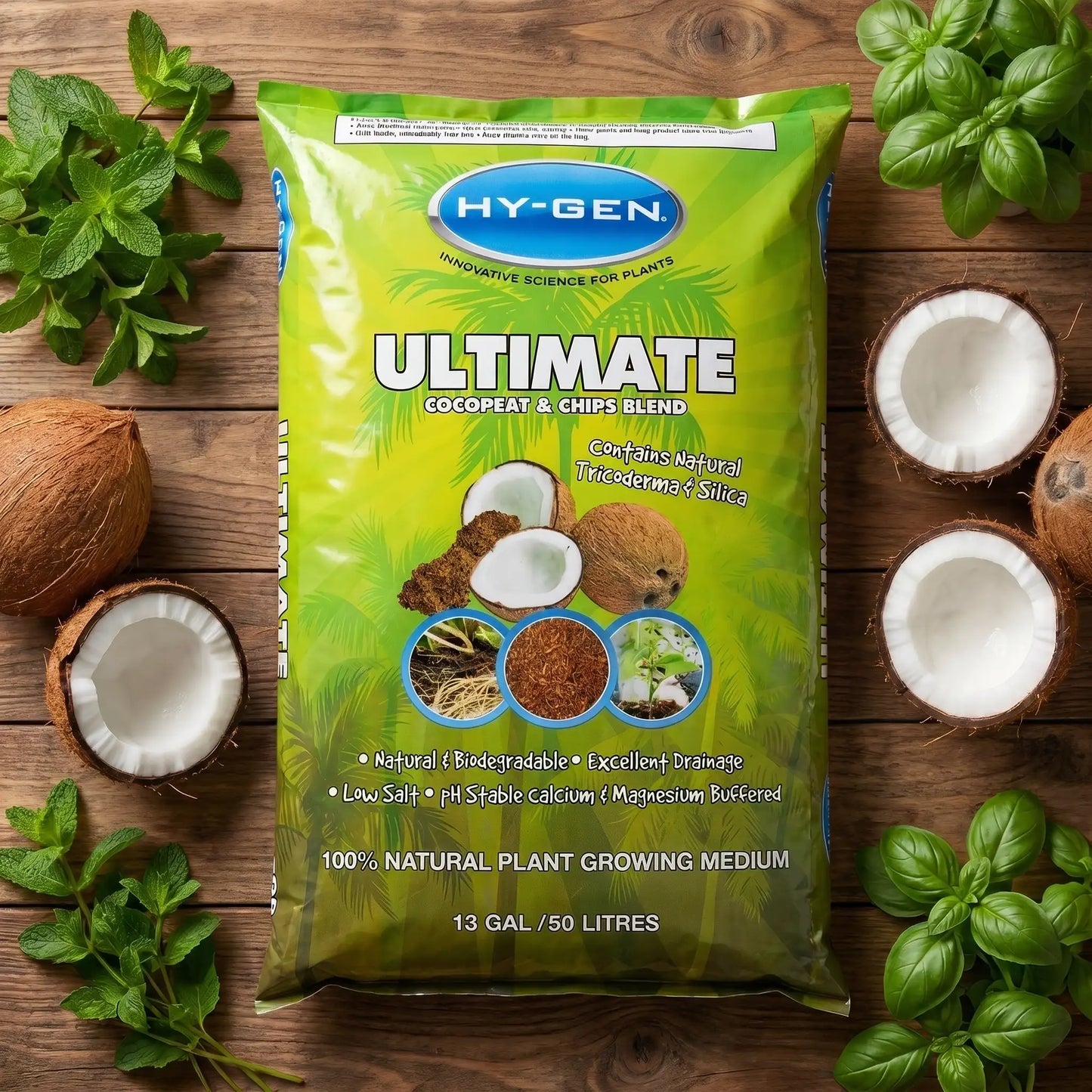 HY-GEN Ultimate Blend Coco | 50 Litre | Premium pH Buffered Coco Peat