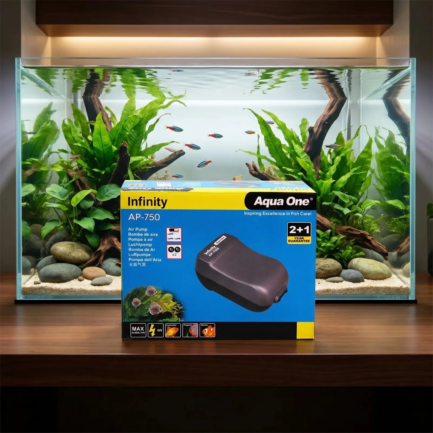 Aqua One Infinity Air Pump with Airline Kit | AP-150R, AP-250R, AP-750R and AP-950R