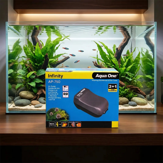 Aqua One Infinity Air Pump with Airline Kit | AP-150R, AP-250R, AP-750R and AP-950R