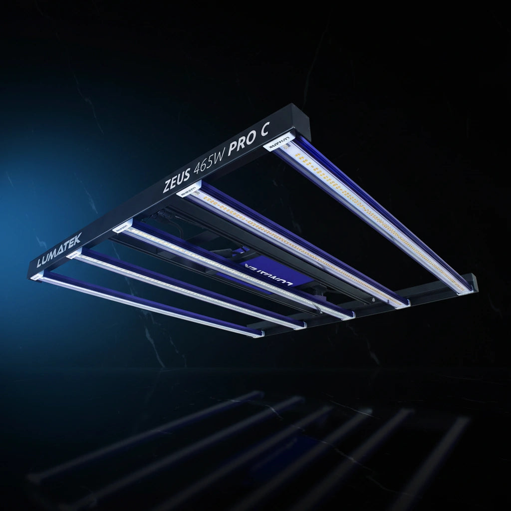 Lumatek Zeus 465W Compact Pro LED Grow Light | 1256 μmol/s | 2.7 μmol/J | IP65 | 5-Bar | 1.2×1.2m