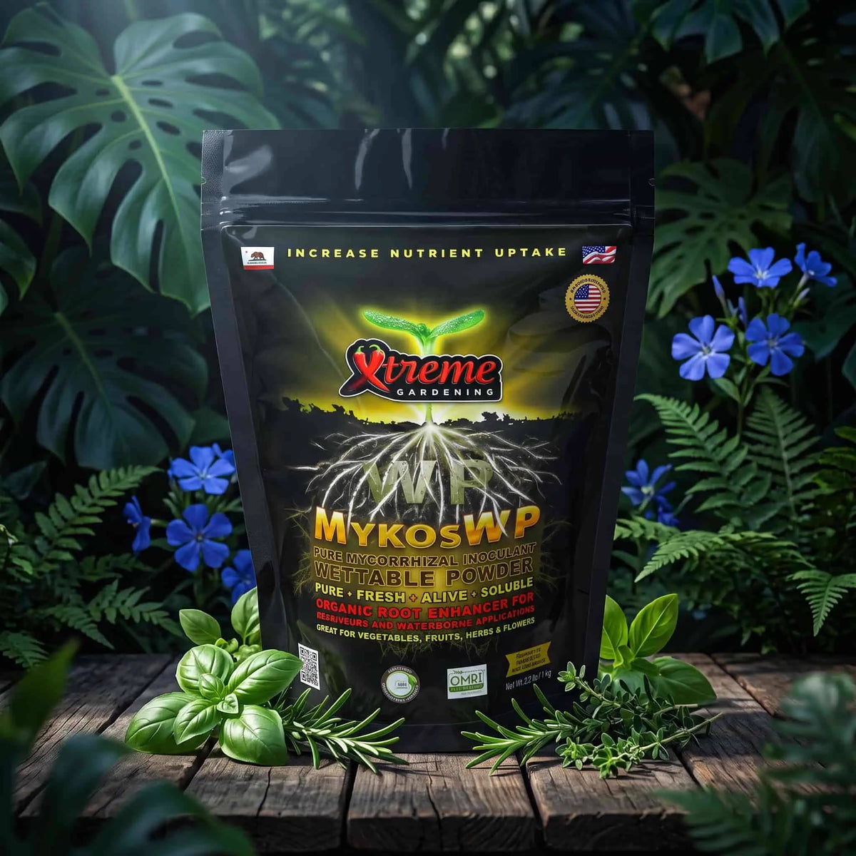 Xtreme Gardening Mykos WP | 340g to 22.7kg | Wettable Powder Mycorrhizal Inoculant