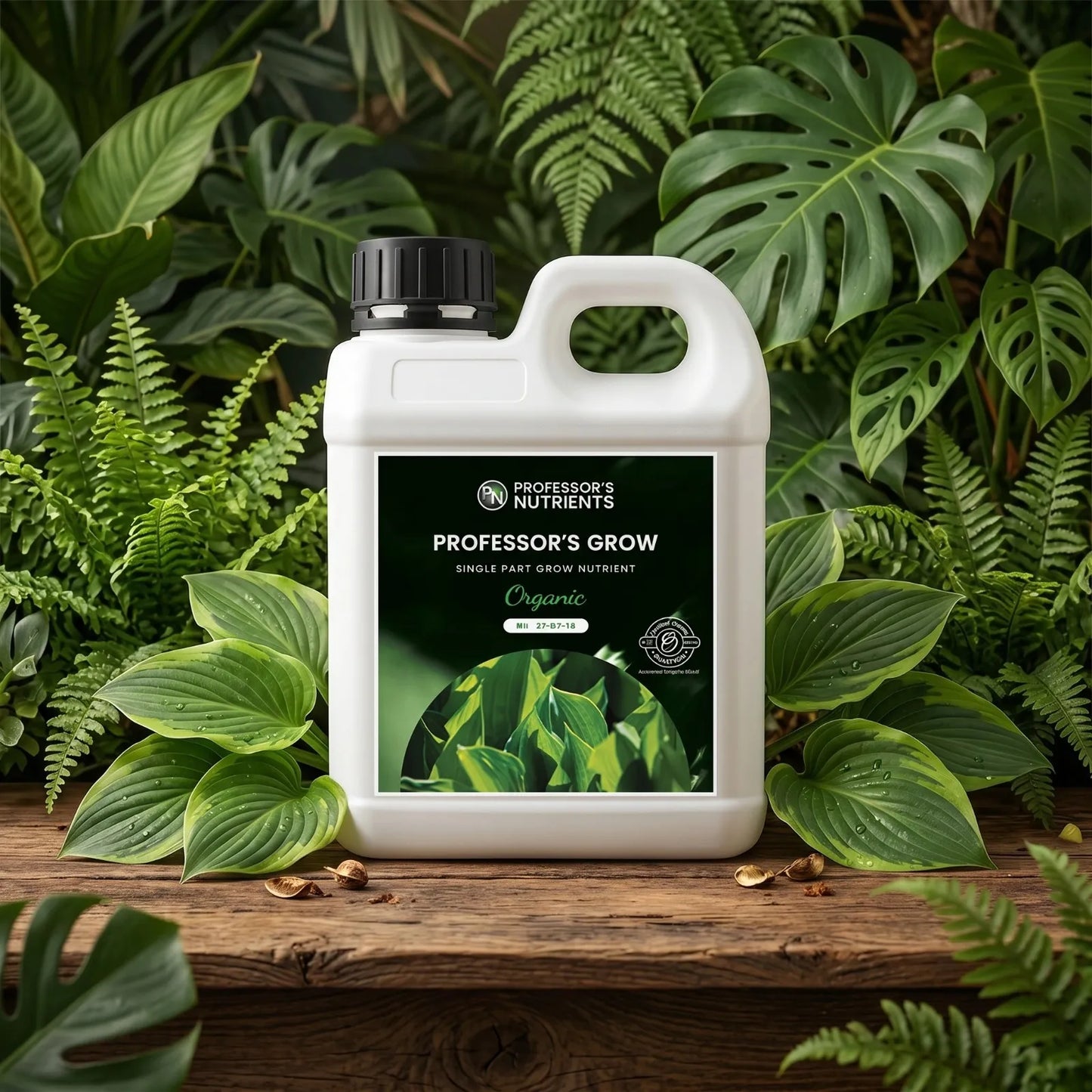 Professor's Nutrients Organic Grow | 1L, 5L | Single Part 100% Organic Base Nutrient for Stronger Plants