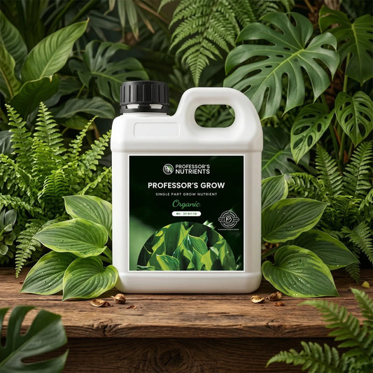 Professor's Nutrients Organic Grow | 1L, 5L | Single Part 100% Organic Base Nutrient for Stronger Plants