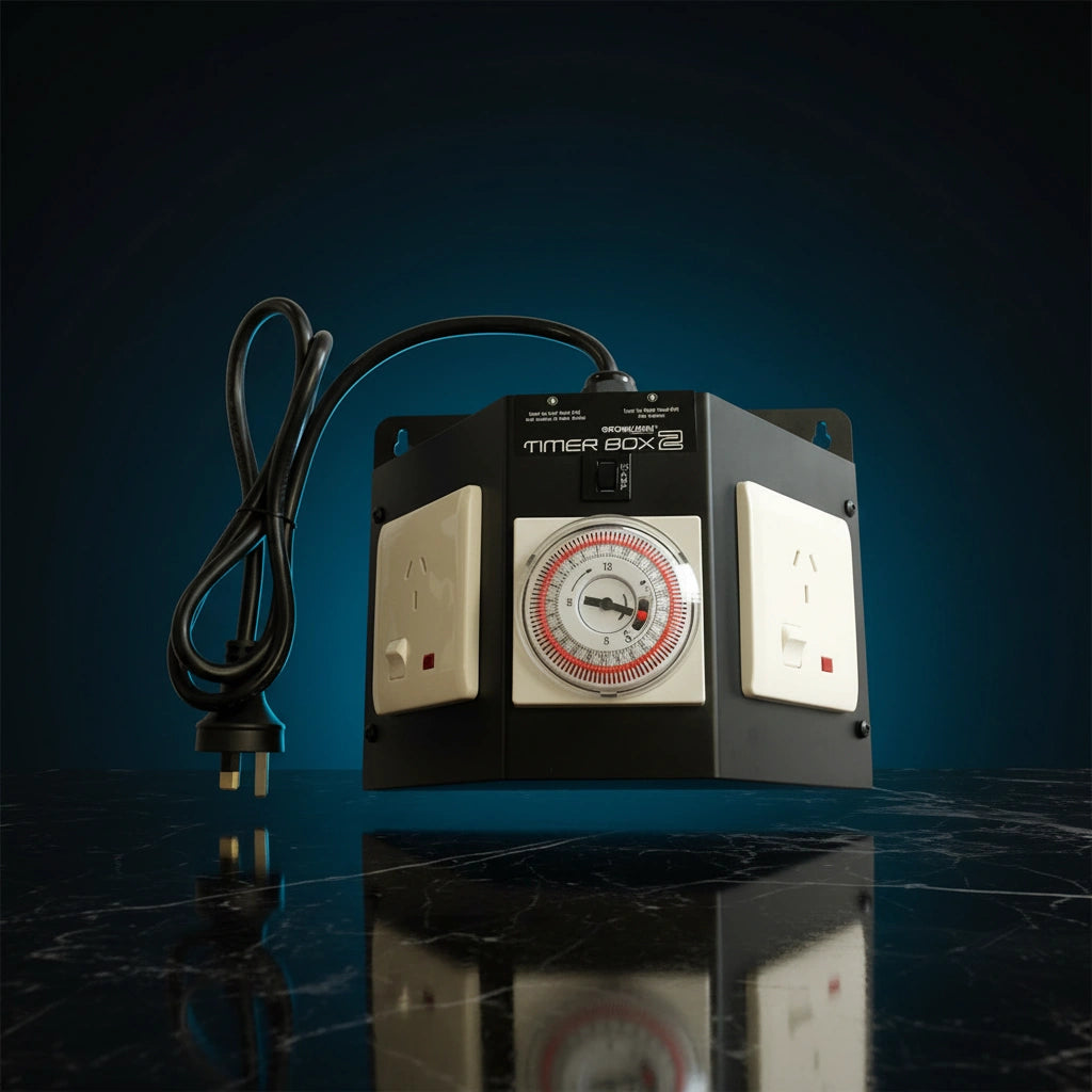 Timer Box 2 | Industrial Contactor Grow Light Timer | 2 Socket AU