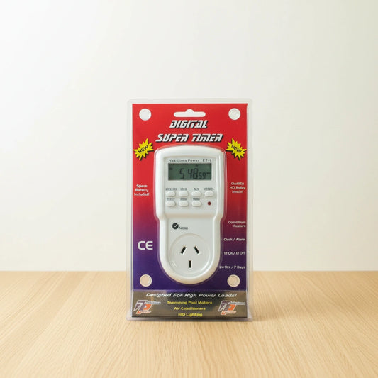 Nakajima Digital Timer | Heavy-Duty 16A Grow Room Timer | 240V AU