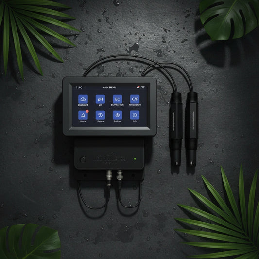 Aquamaster C800 Pro pH & EC Controller – Inline Model | pH, EC, PPM, TDS & Temp