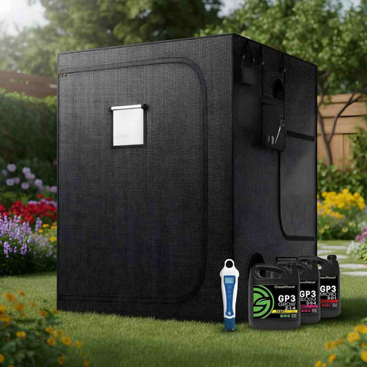 Complete Hydroponic Grow Kit - 5x5ft Tent, SE5000 LED Light & Premium Nutrients