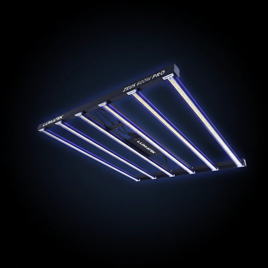 Lumatek Zeus 600W Pro LED Grow Light | 1620 μmol/s | 2.7 μmol/J | IP65 | 6-Bar | 1.5×1.5m