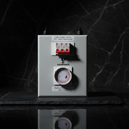 SaeHawk 6-Outlet + 2 Live Light Control Board 8000W 50A + 2x 15A Leads | AU