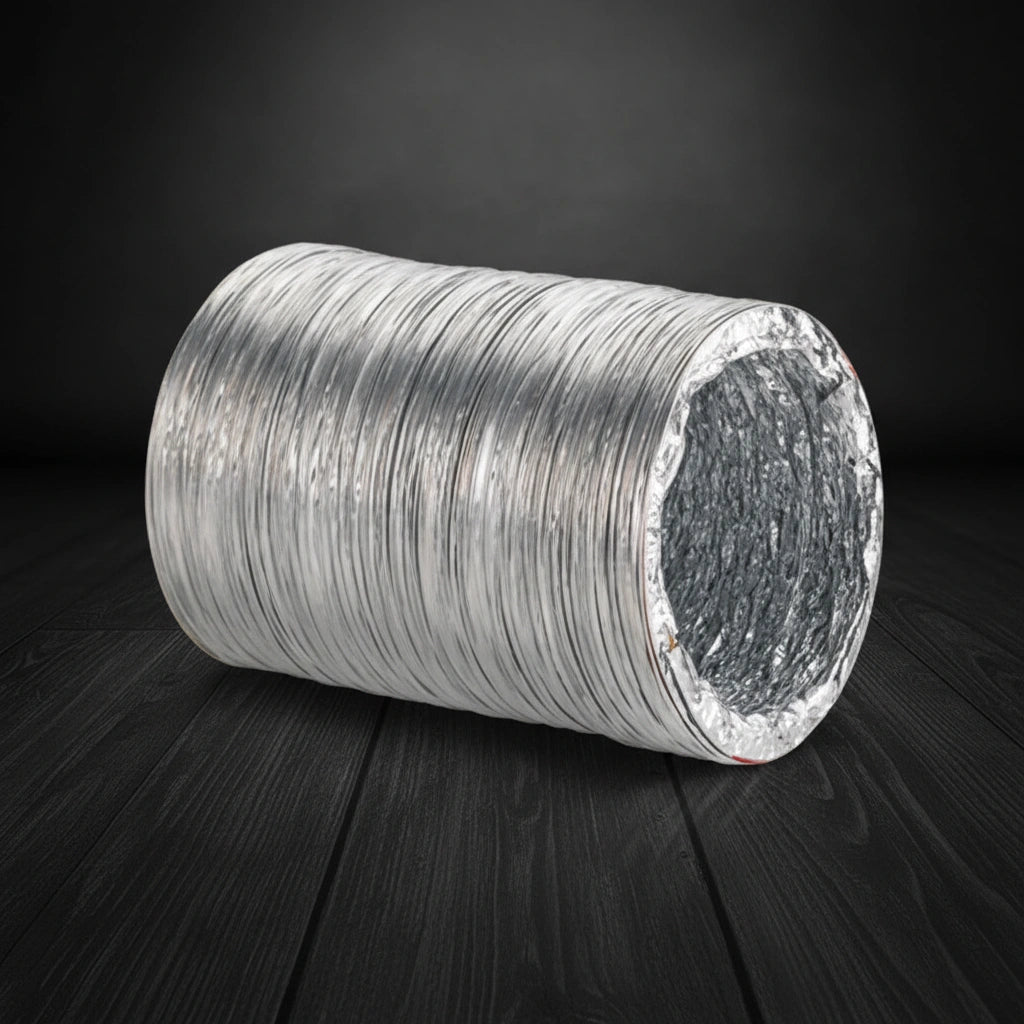 Silver Aluminium Ducting 5m | 100mm, 125mm, 150mm, 200mm, 250mm, 300mm, 320mm & 355mm